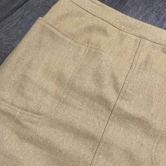 Vineyard vines wool mix skirt brown zipper pocket - Picture 3 of 12